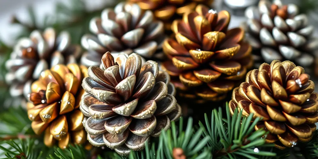 Verzierte Tannenzapfen als natürliche Hingucker