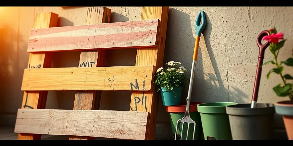 Wanddeko mit Paletten