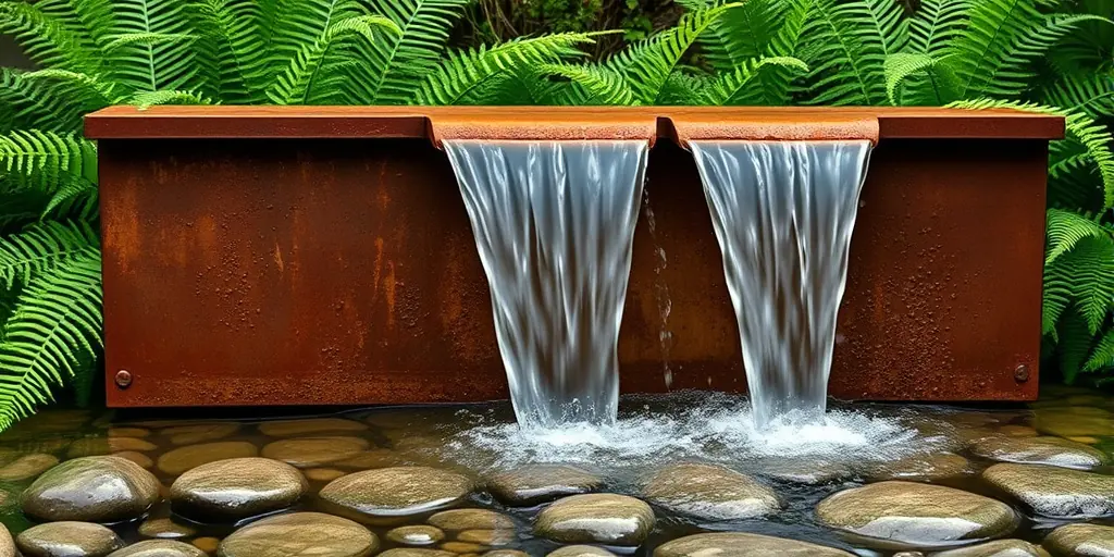 Wasserspiele mit Rost-Charme