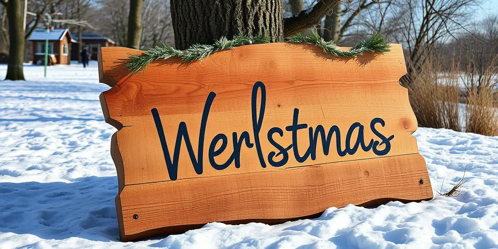 Weihnachtliche Holzschilder
