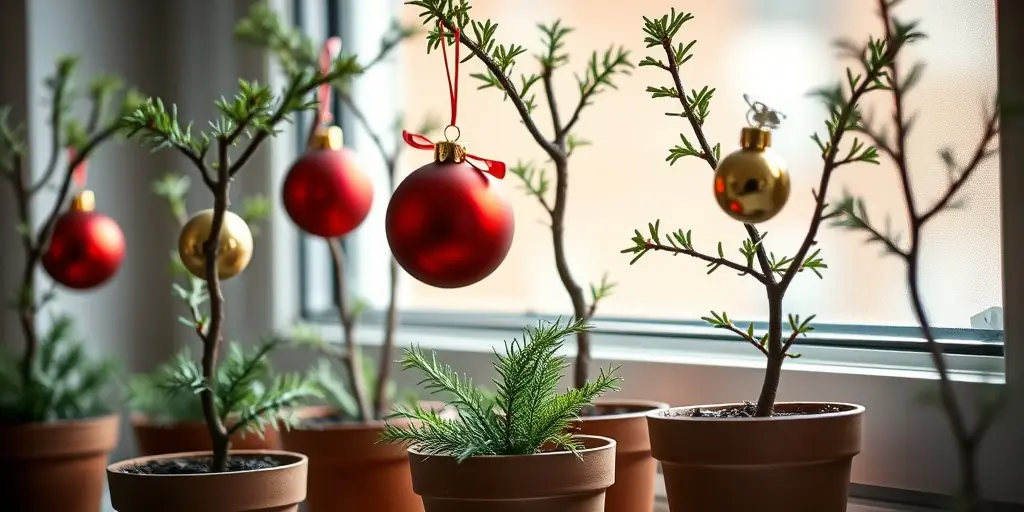 Weihnachtliche Pflanzenarrangements