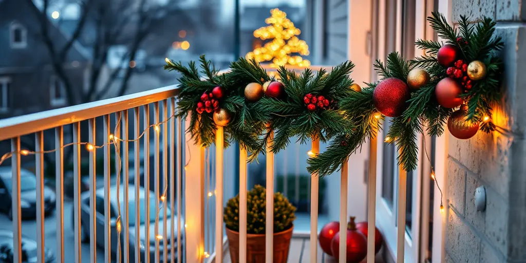 Weihnachtszauber auf dem Balkon