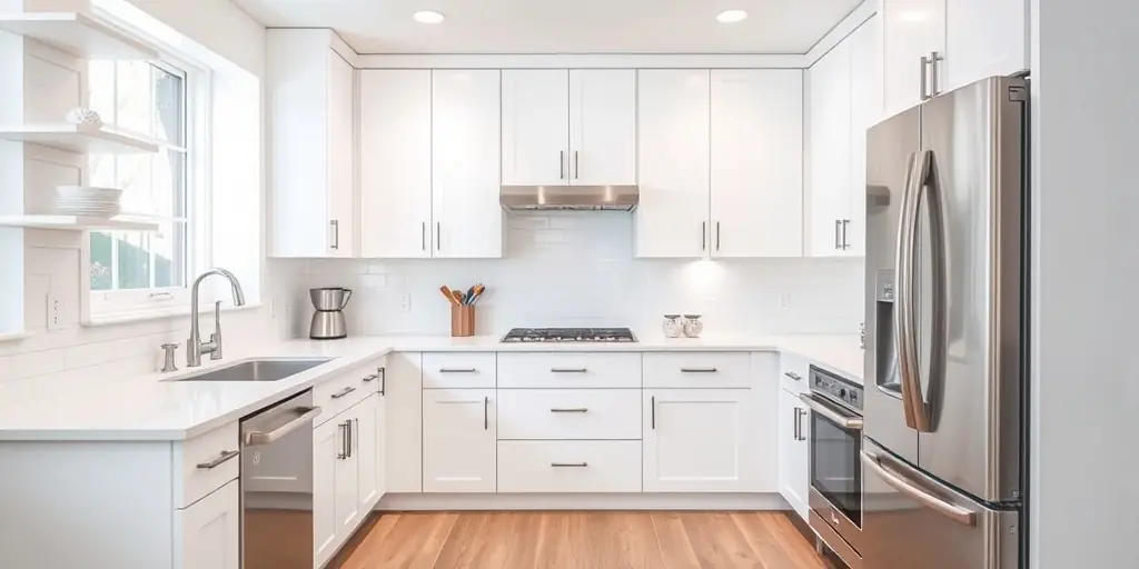 Weiße Küche: Hell, sauber und modern