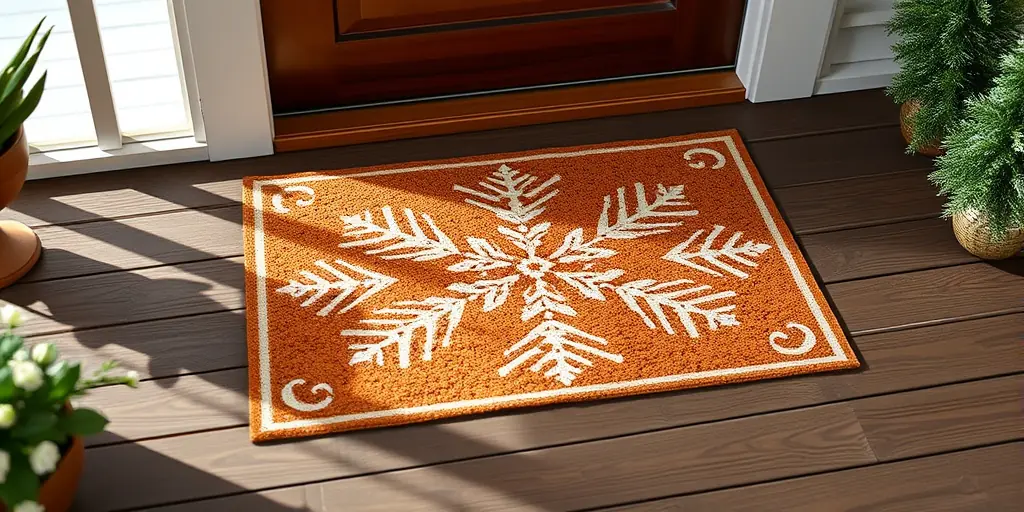 Winterliche Fußmatte