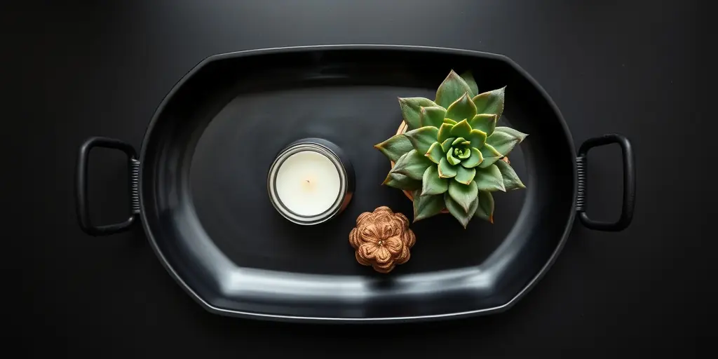 Wohnaccessoires in Schwarz Matt